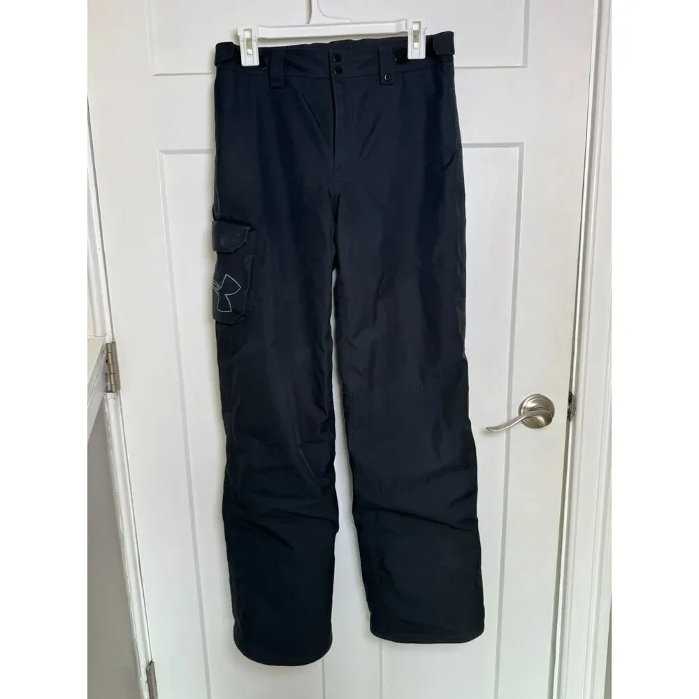 Under Armour Youth Large Snow Pants Black Infrared ColdGear Insulated Waterproof